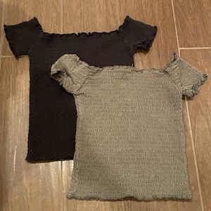 Hollister off the shoulder smocked tube top